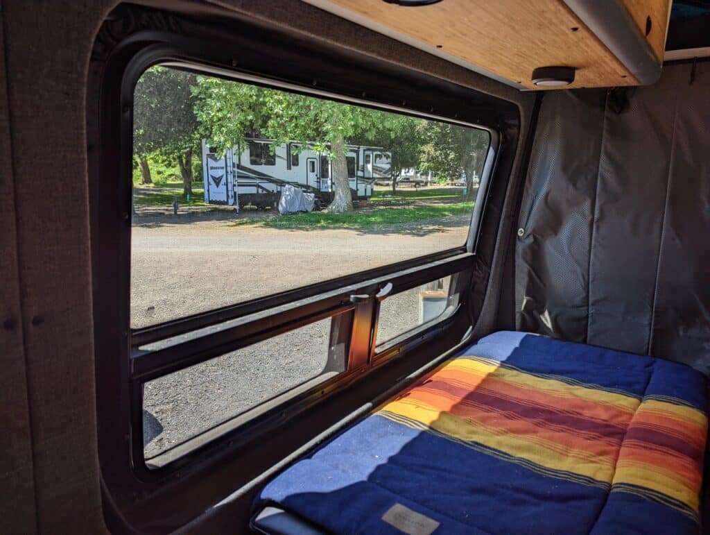 van life window without the shade