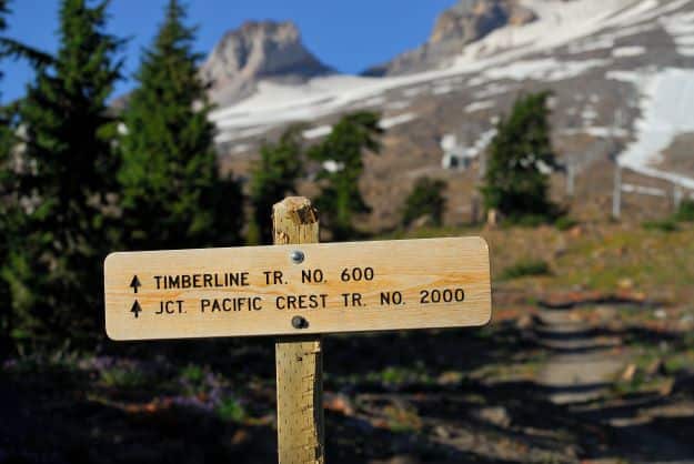 timberline trail sign