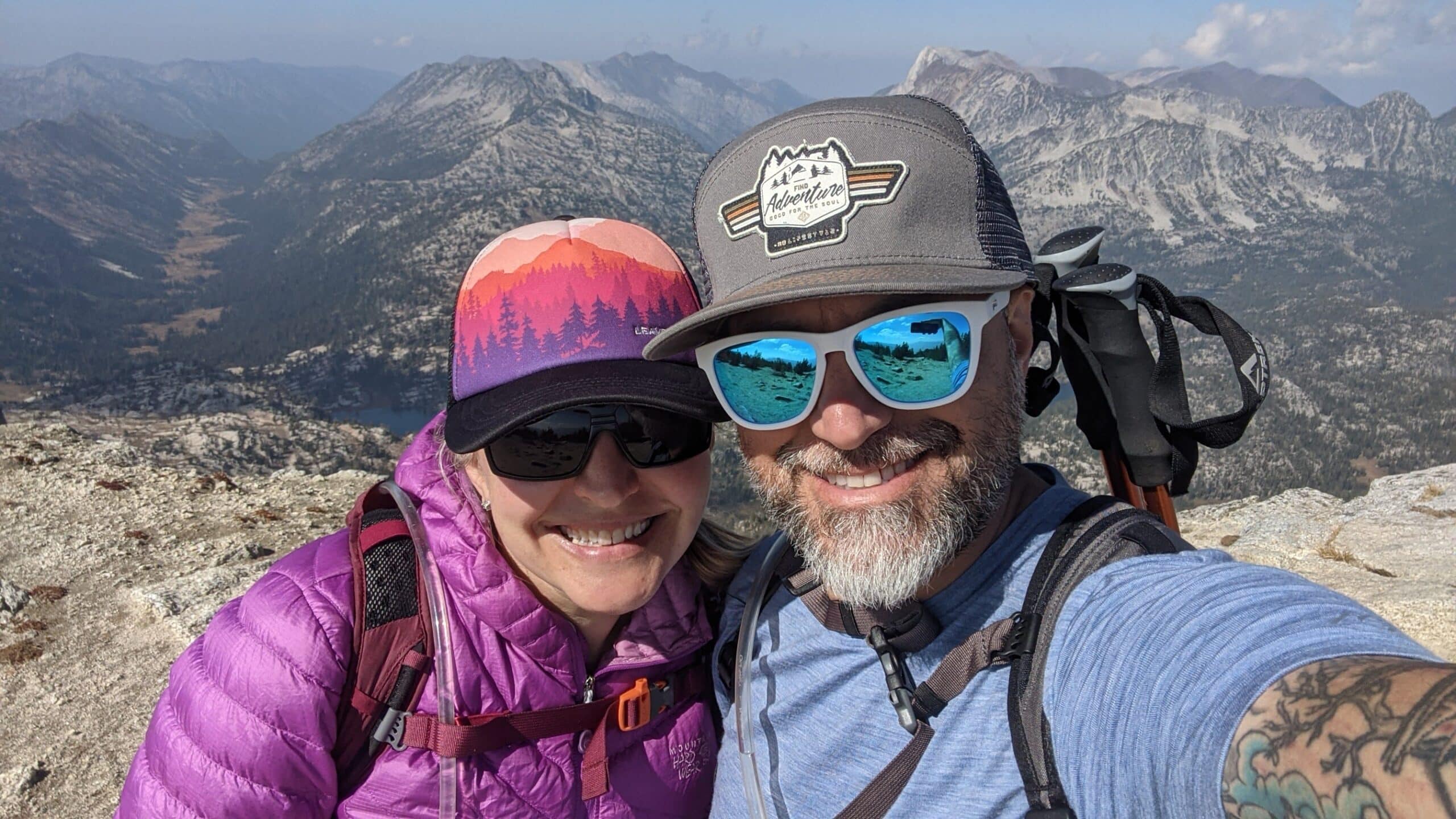 man and women in hiking mountains